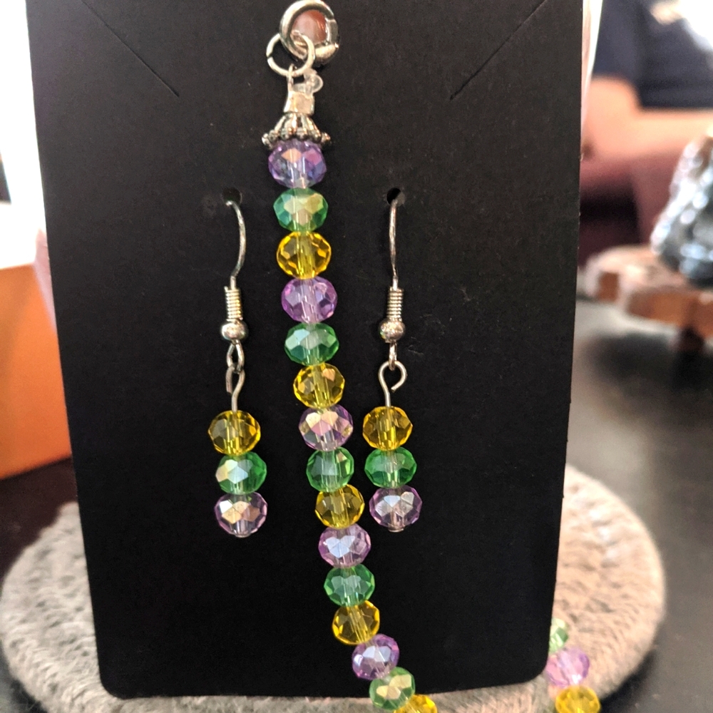 Earrings and bracelet